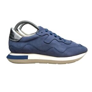 Manuel Barcelo Sneakers Shoe Blue Suede Leather Low Top Lace Up‎ Women EUR40